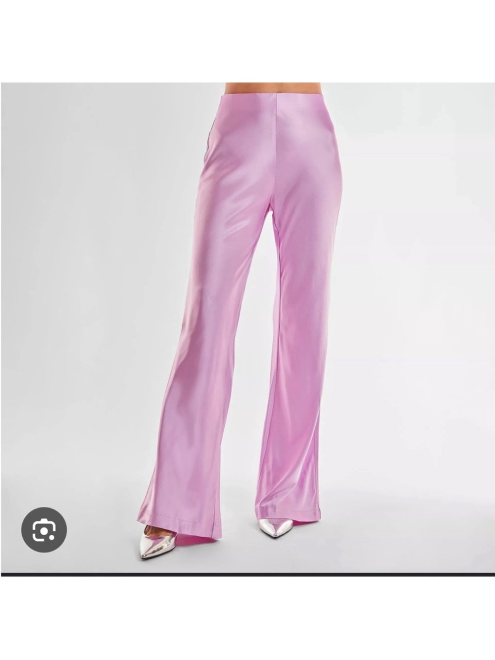 Women’s High-Rise The Noli Shop Wide Leg Satin Pants - PinkNWT
